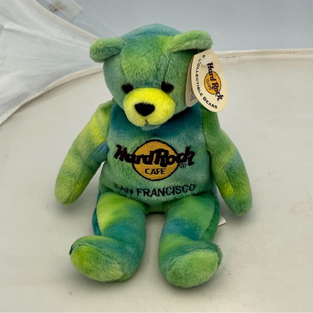 Vintage 2001 Hark Rock Cafe San Francisco Collectible Bear Plush #4 Monty Beara